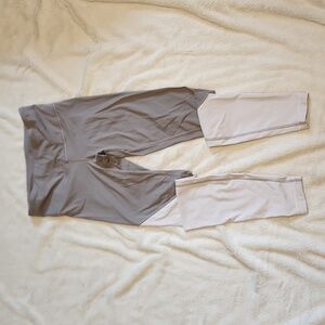 lululemon athletica Speed Wunder Gray & White Colorblock Leggings Women's Size 6